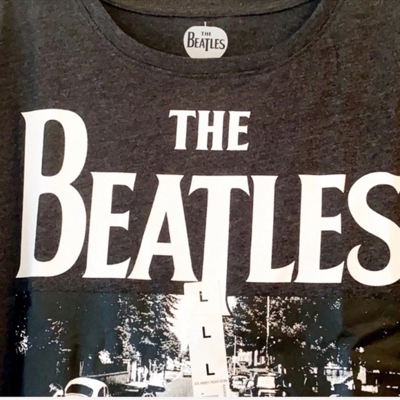NEW The Beatles Abby Road Graphite Gray Tee SZ L Band Tee - Picture 5 of 5